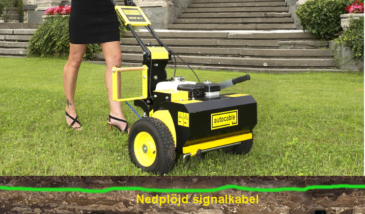 Kabelnedlaggare och nedlagd kabel